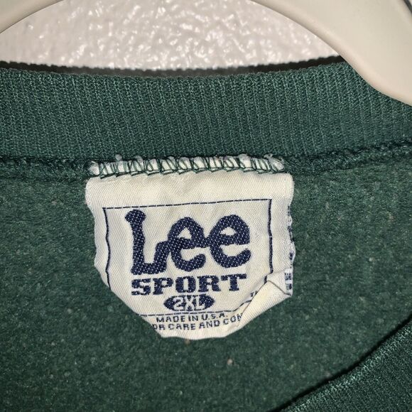 VTG Lee Sport Men’s Green Bay Packers Sweatshirt Size 2XL Green - Picture 2 of 6